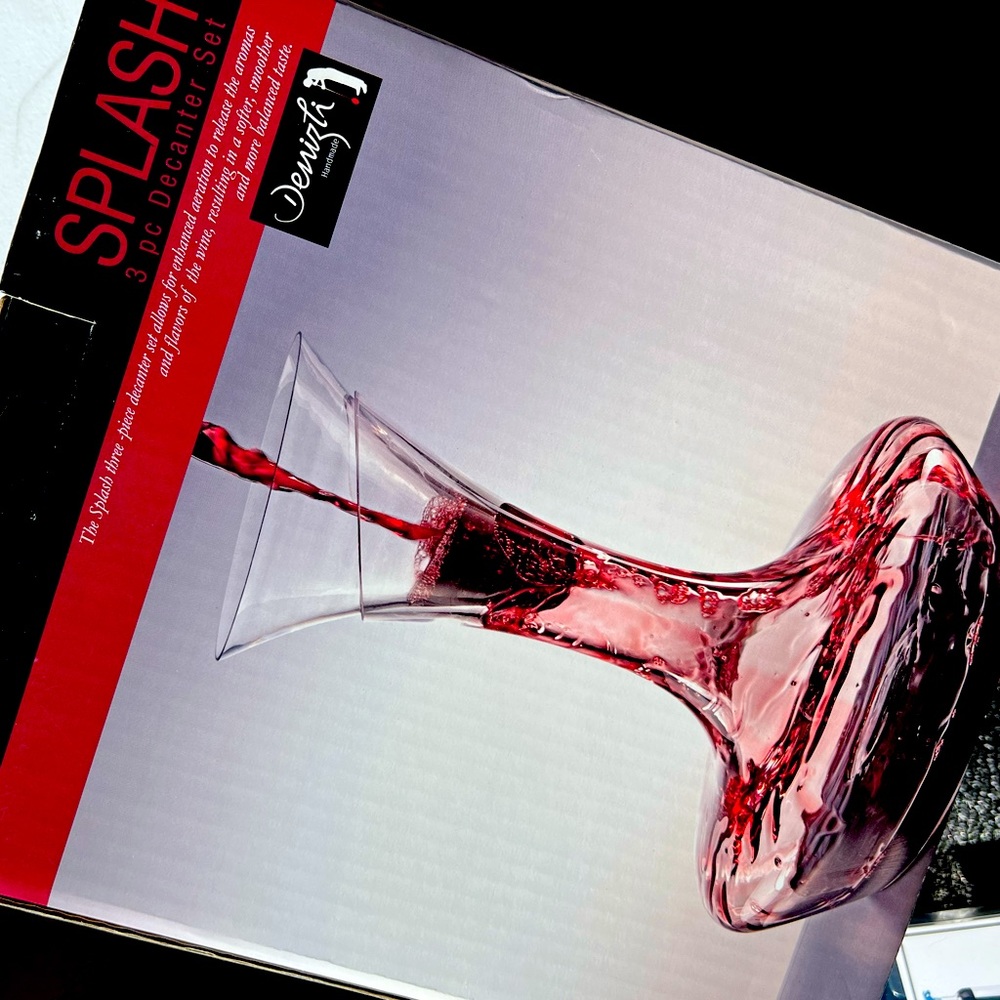 Denizli Splash 3 piece decanter set Made in turkey